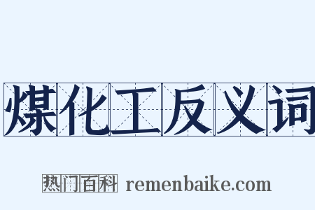 煤化工反义词是什么意思的图片